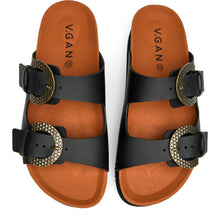 Plum Footbed Reptile Sandals - Vegan America