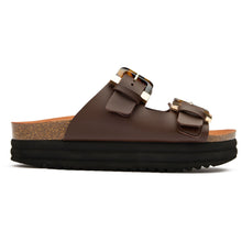 Plum Footbed Tortoiseshell Sandals - Vegan America