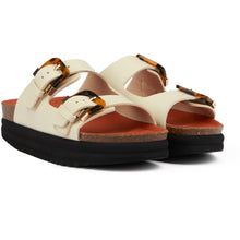 Plum Footbed Tortoiseshell Sandals - Vegan America