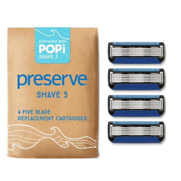 POPi Shave 5 Replacement Blades | 4 Blades - Vegan America