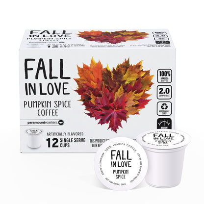 Fall in Love Pumpkin Spice Flavored 12ct Single Serve Coffee - Vegan America