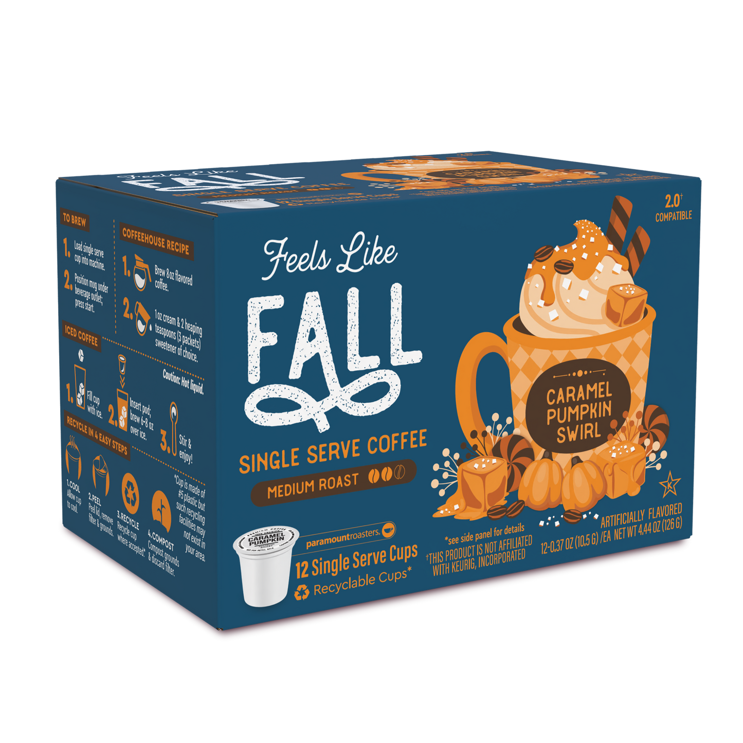 Feels Like Fall Caramel Pumpkin Swirl 12ct  Single Serve Coffee