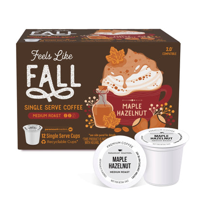 Feels Like Fall Maple Hazelnut Flavored 12 ct Single Serve Cups - Vegan America
