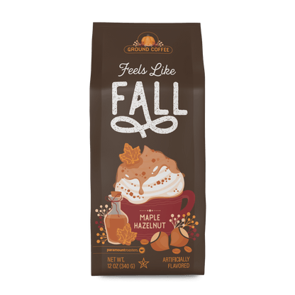 Feels Like Fall Maple Hazelnut 12oz Flavored Ground Coffee - Vegan America