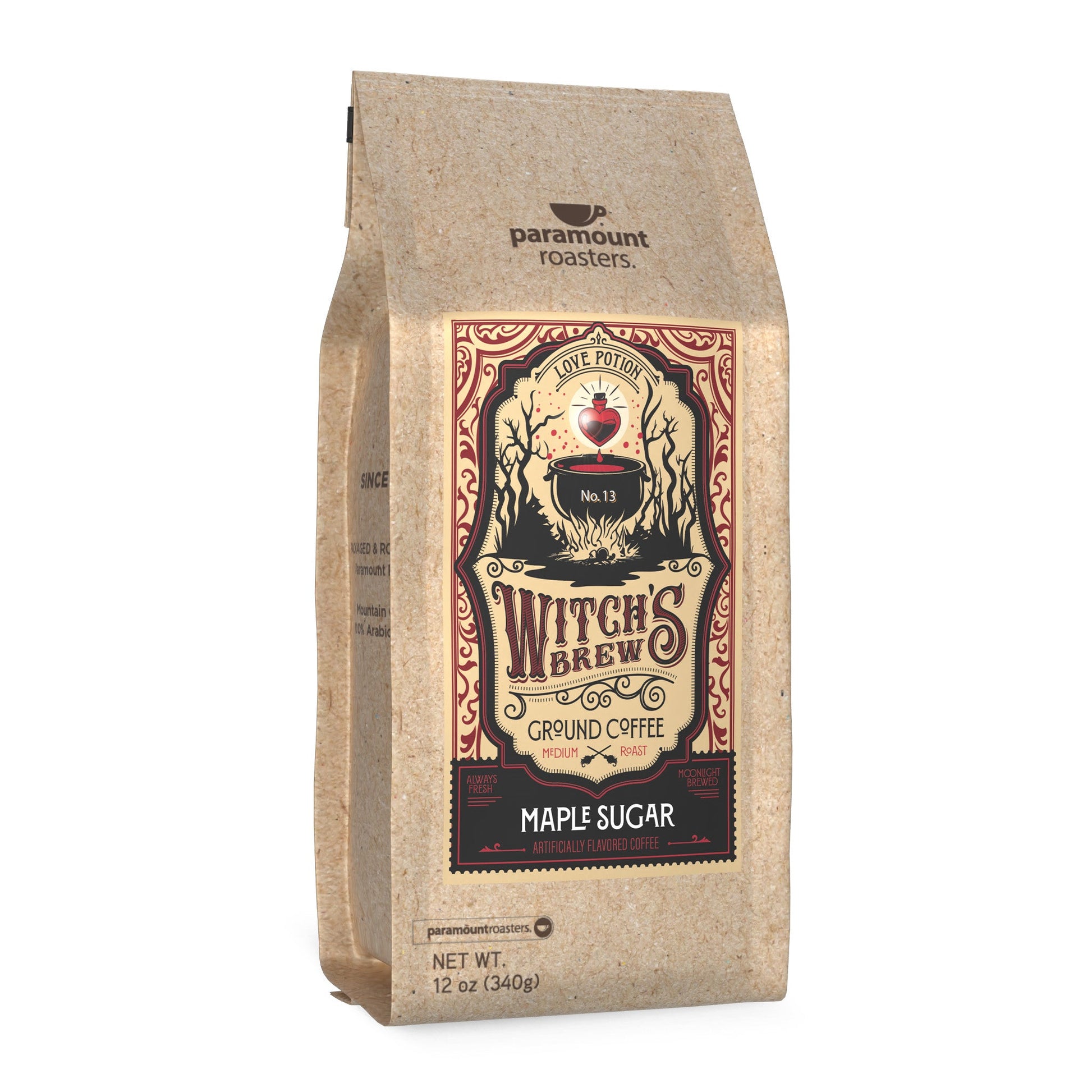 Halloween Witches Brew Maple Sugar 12 oz Flavored Ground Coffee - Vegan America
