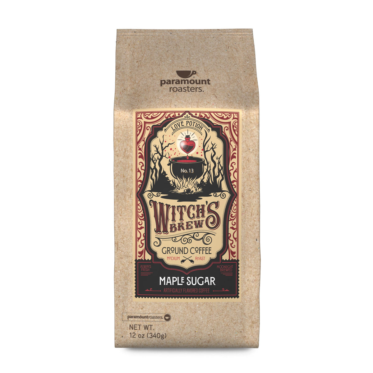 Halloween Witches Brew Maple Sugar 12 oz Flavored Ground Coffee - Vegan America