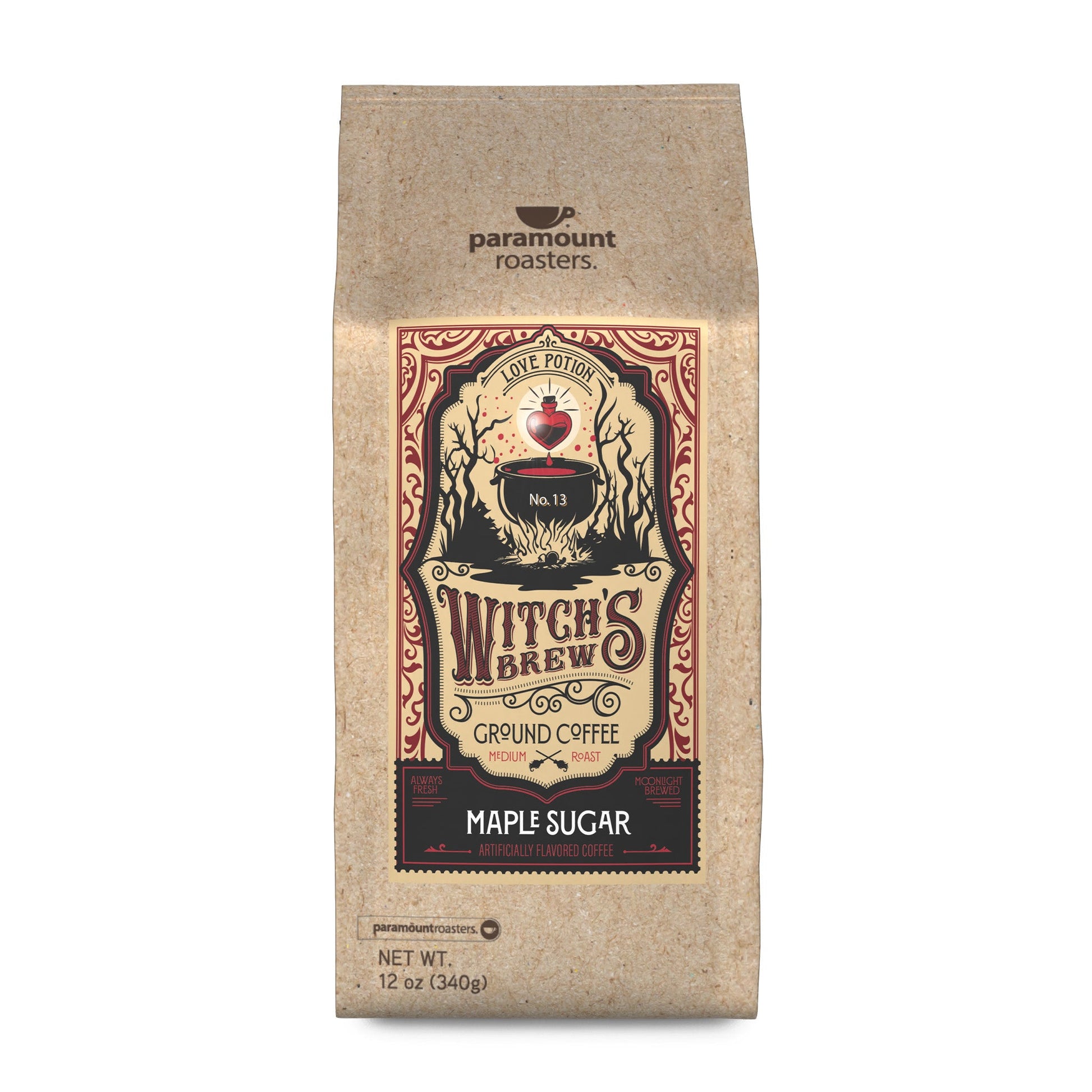 Halloween Witches Brew Maple Sugar 12 oz Flavored Ground Coffee - Vegan America