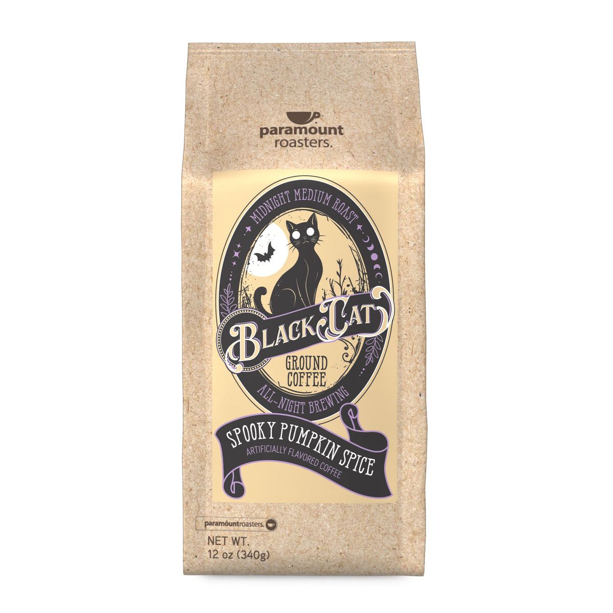 Halloween Raven Brown Sugar Bourbon 12 oz Flavored Ground Coffee - Vegan America