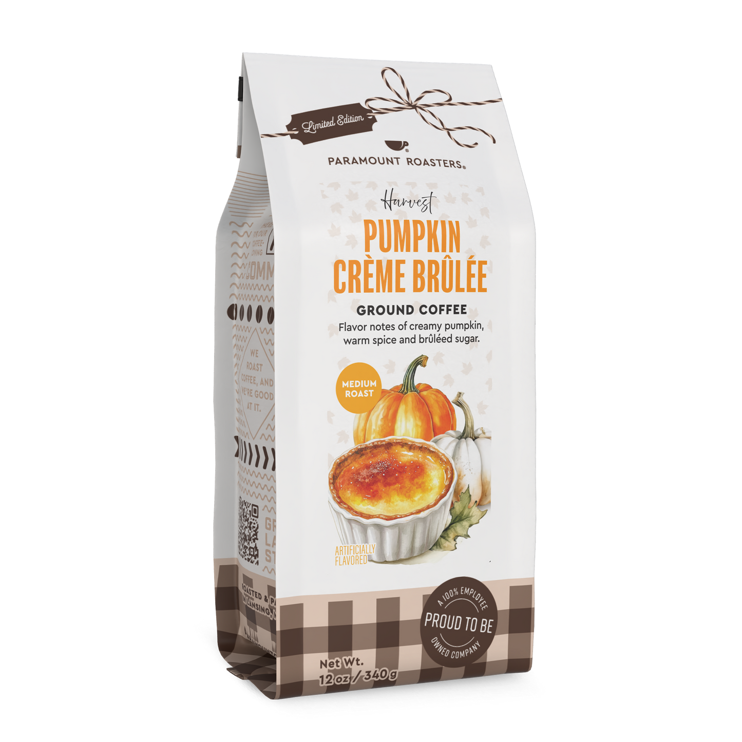 Harvest Pumpkin Creme Brulee 12 oz Flavored Ground Coffee