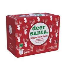 Deer Santa Peppermint Bark Flavored 24ct Single Serve Coffee