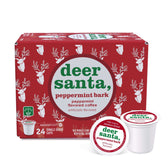 Deer Santa Peppermint Bark Flavored 24ct Single Serve Coffee