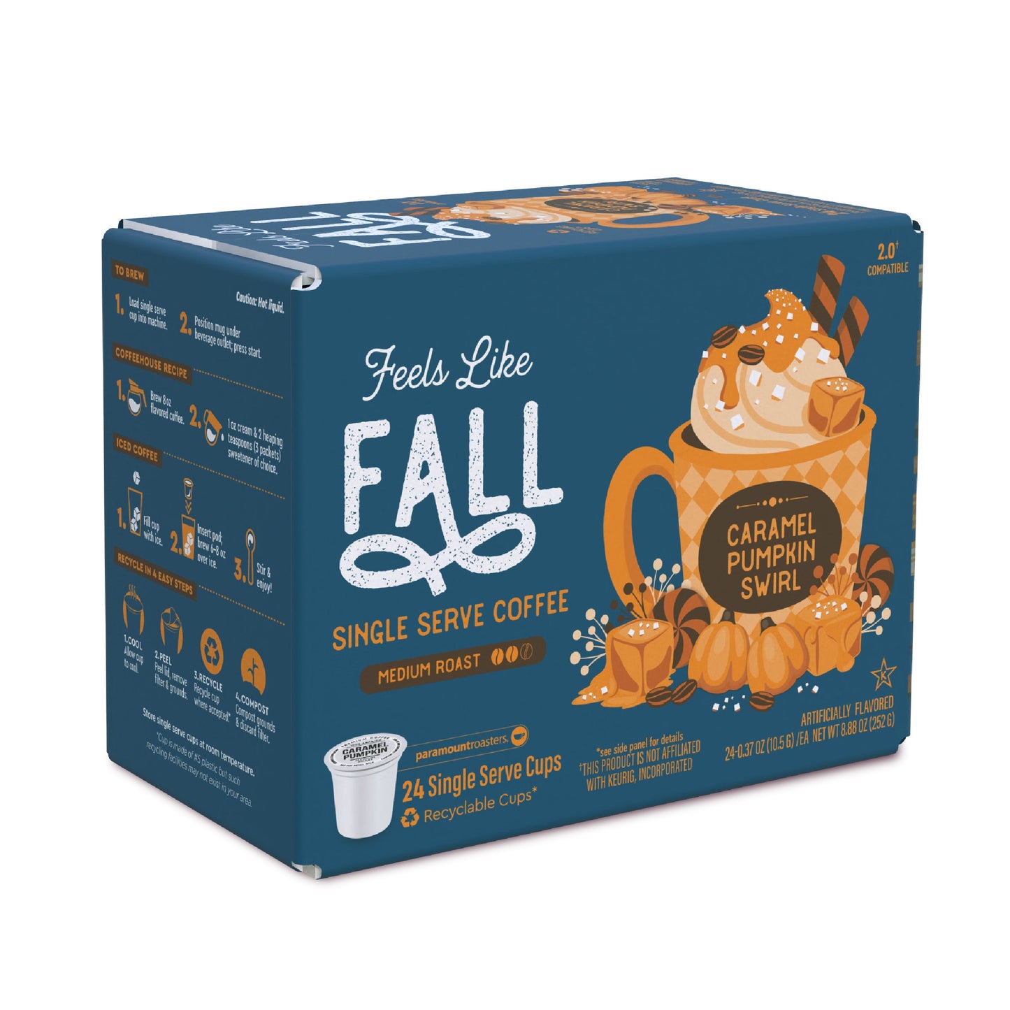 Feels Like Fall Caramel Pumpkin Swirl 24ct  Single Serve Coffee