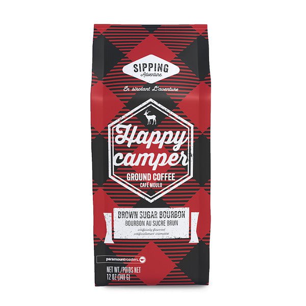 Happy Camper Brown Sugar Bourbon Flavored Ground Coffee - Vegan America