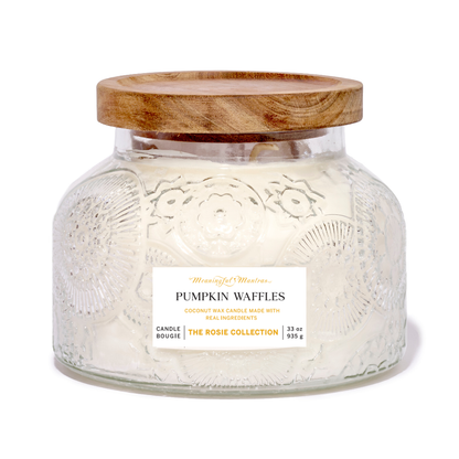 Pumpkin Waffles Natural Candle 33oz Rosie Collection Luxury Three Wick