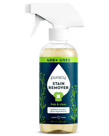 Trial: Laundry Stain Remover spray, plant-based, 400+ uses, stylish plant design on the bottle.