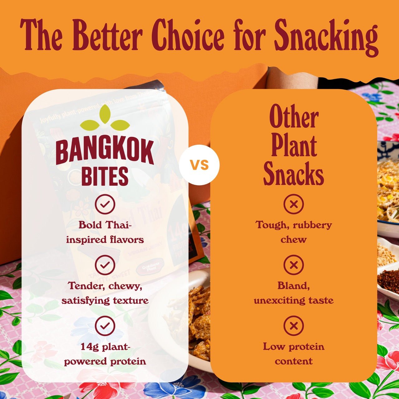 Bangkok Bites Jerky, Pad Thai - Vegan America