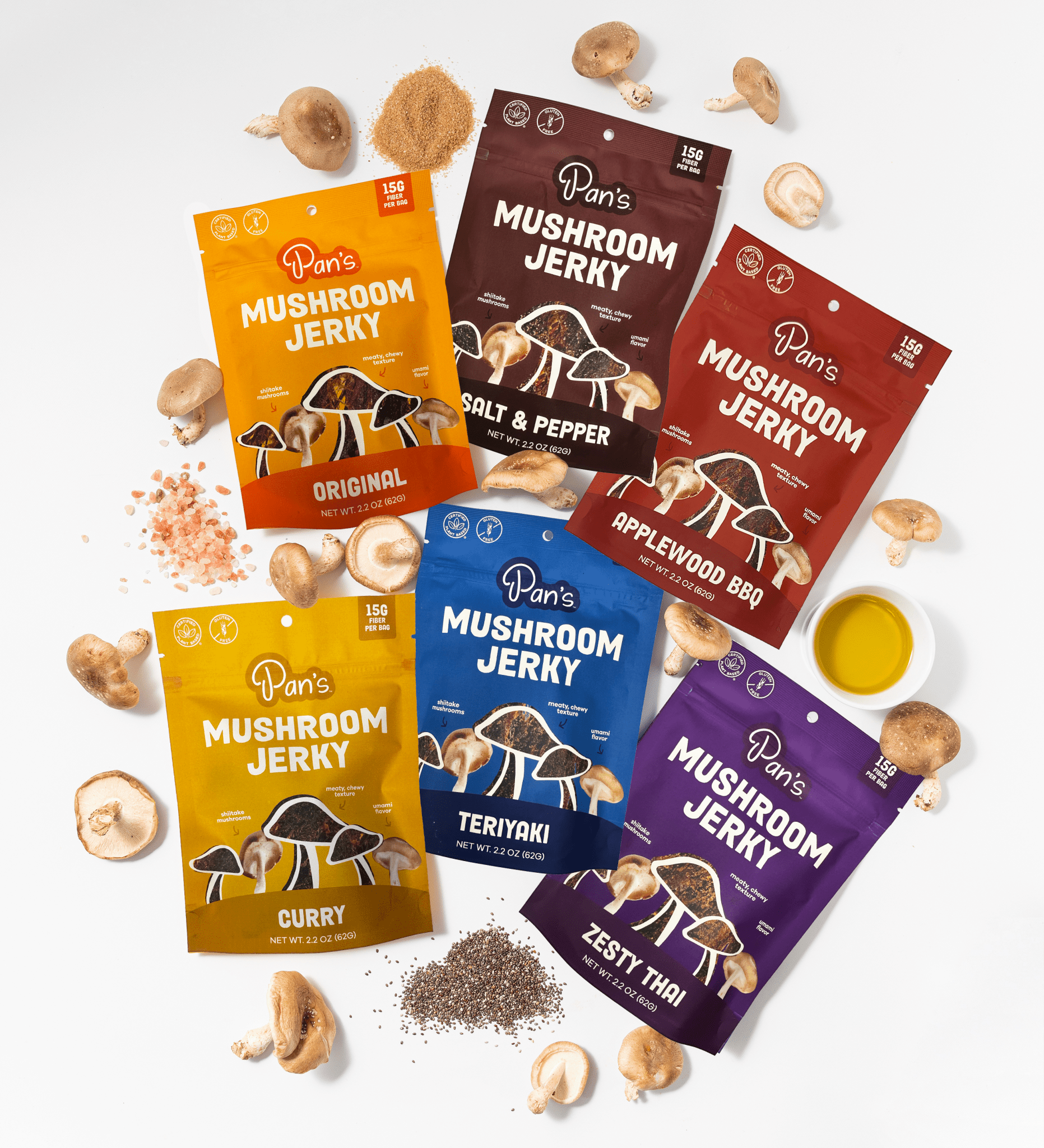 Pan's Mushroom Jerky - The Ultimate Flavor Pack - Vegan America
