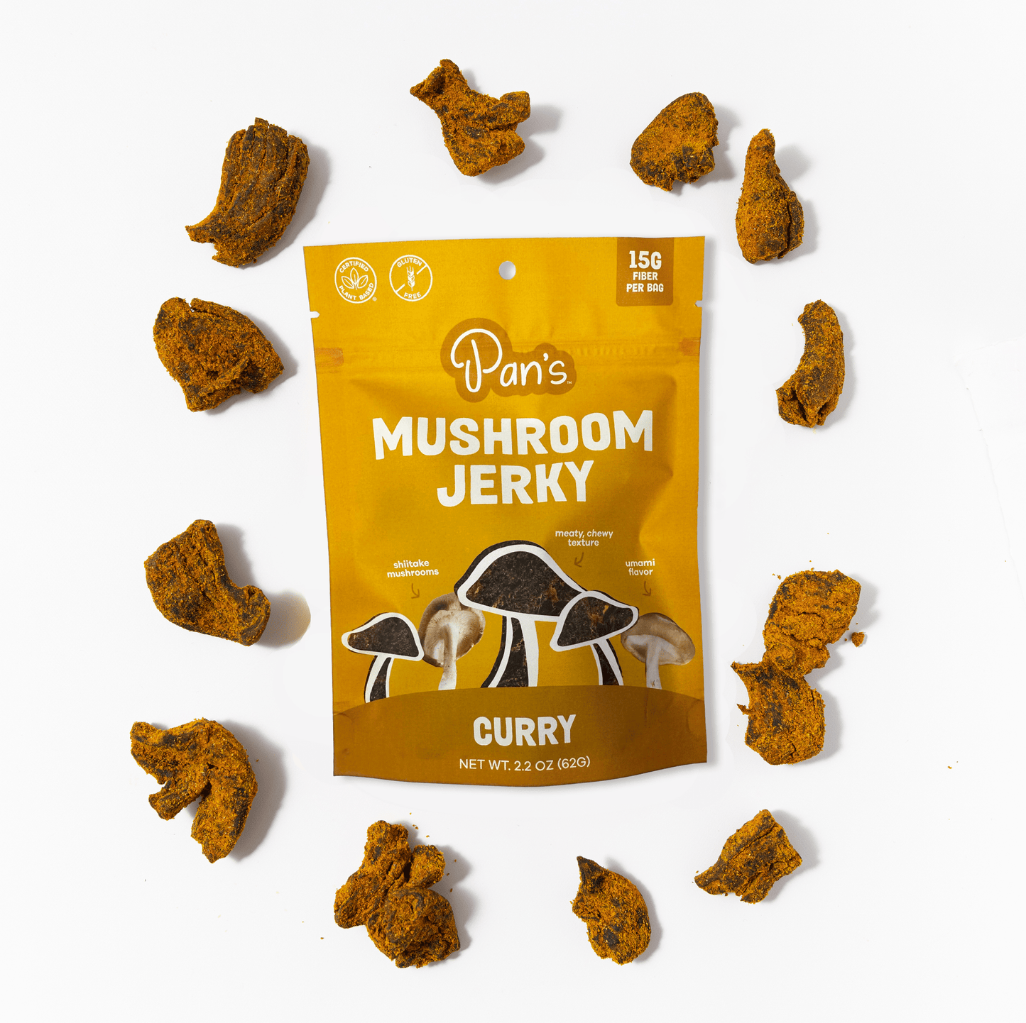 Curry Mushroom Jerky - Vegan America