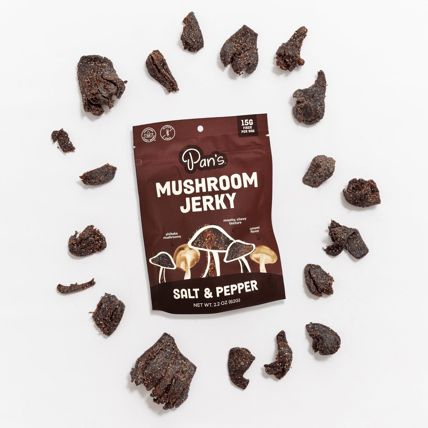 Salt & Pepper Mushroom Jerky - Vegan America