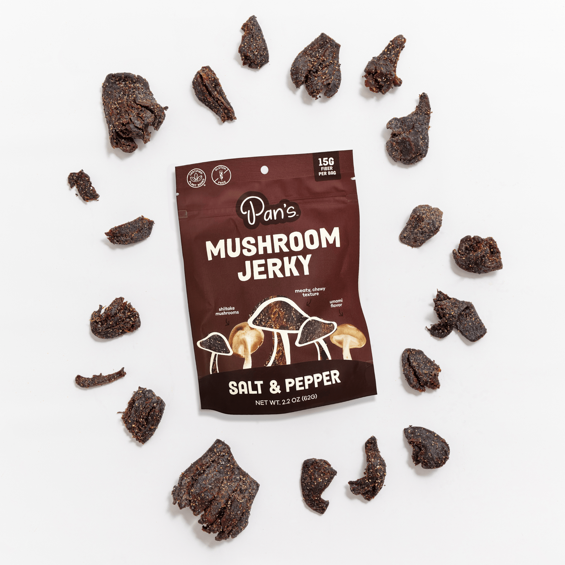 Salt & Pepper Mushroom Jerky - Vegan America
