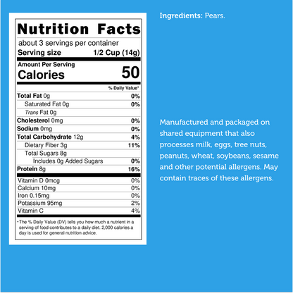 Freeze Dried Organic Bartlett Pears