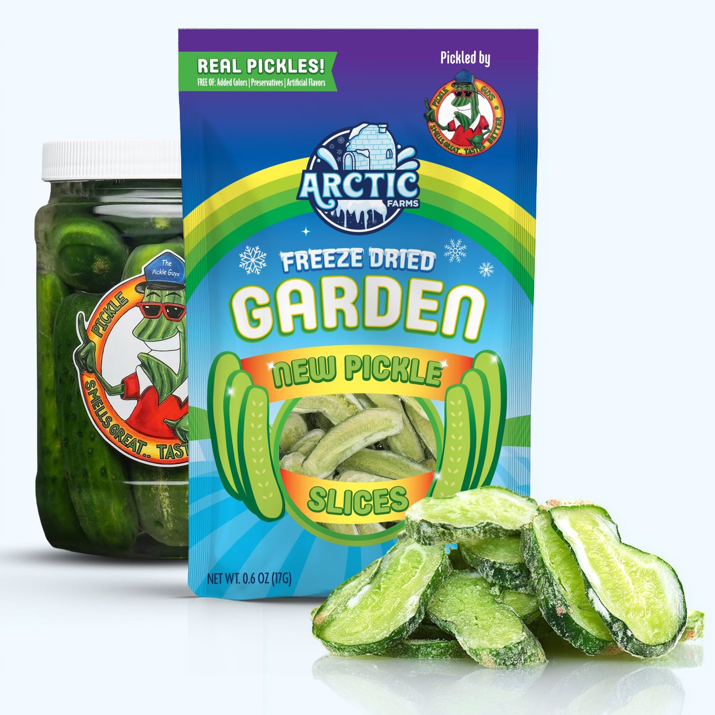 Freeze Dried New Pickle Slices from The Pickle Guys (Minimal Salt)