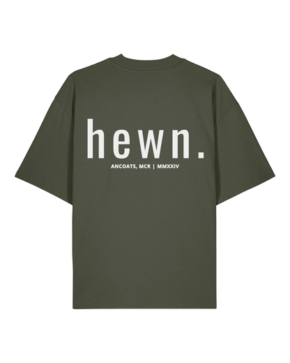 Men's Organic Cotton Signature Oversized T-Shirt | Pine Green Khaki