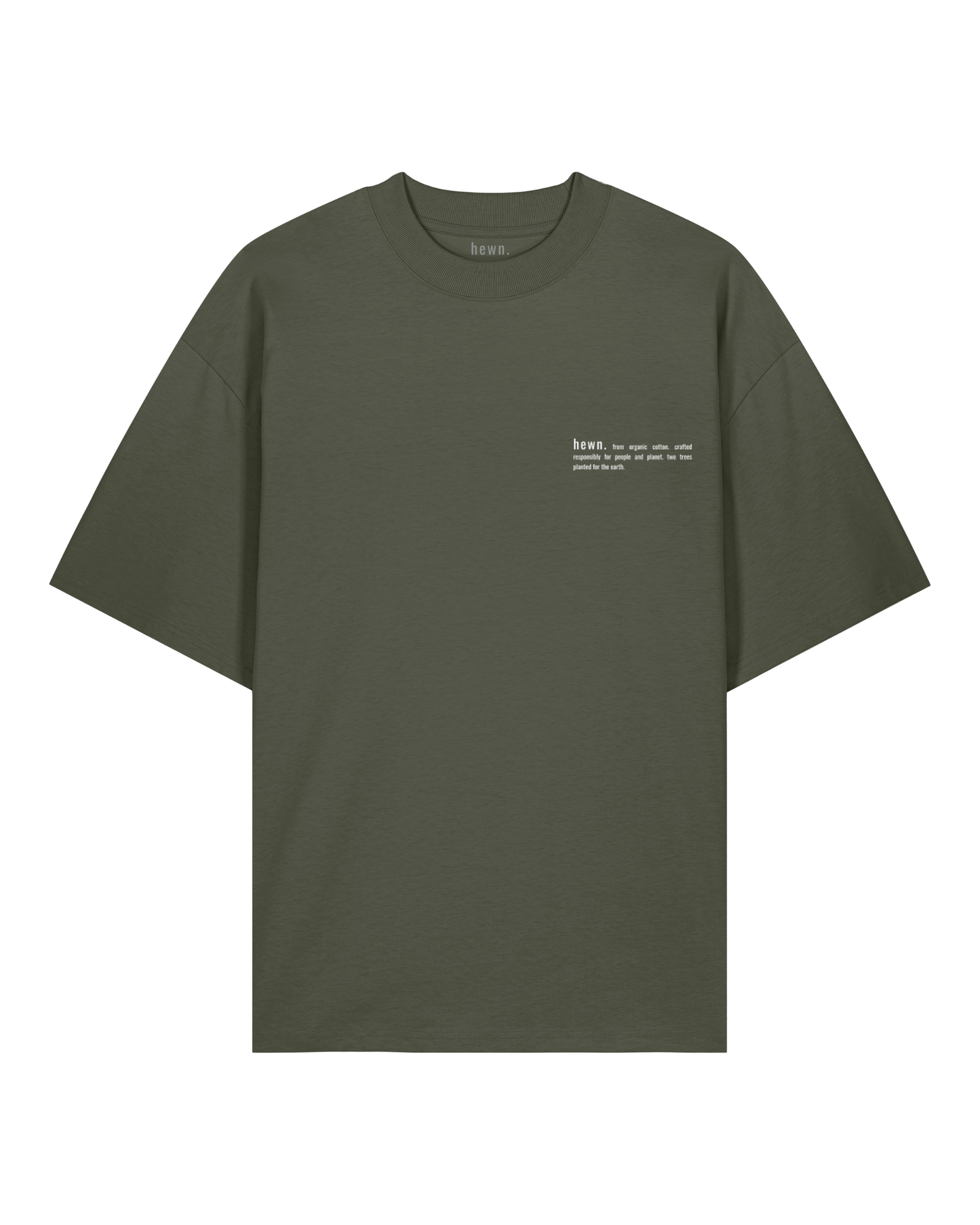 Men's Organic Cotton Signature Oversized T-Shirt | Pine Green Khaki