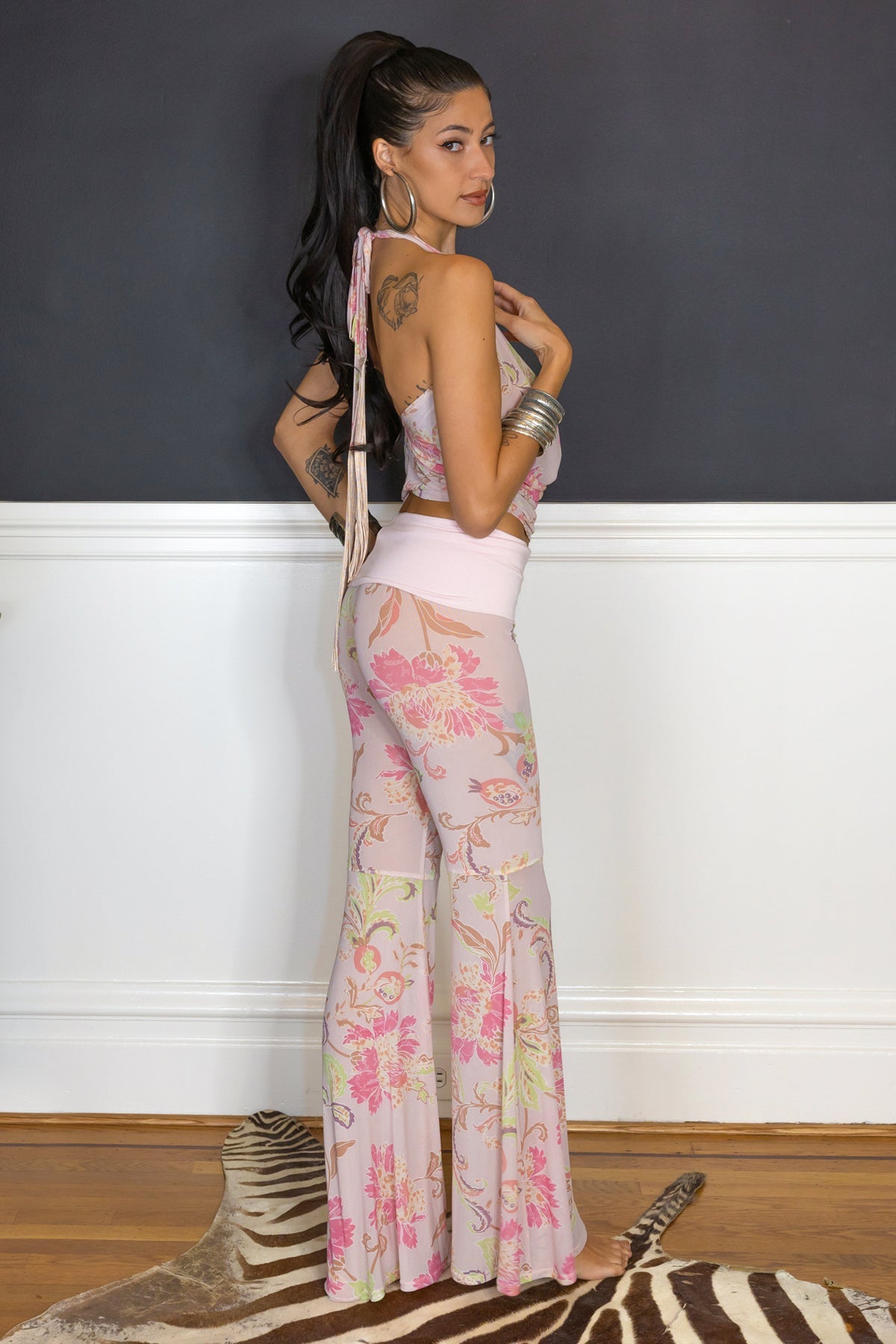 THE COWL TOP - PEONY MESH - Vegan America