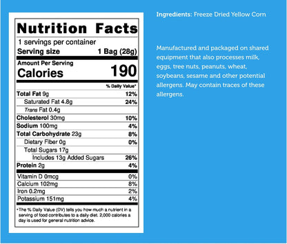 Freeze Dried Corn - Fire Roasted - Vegan America