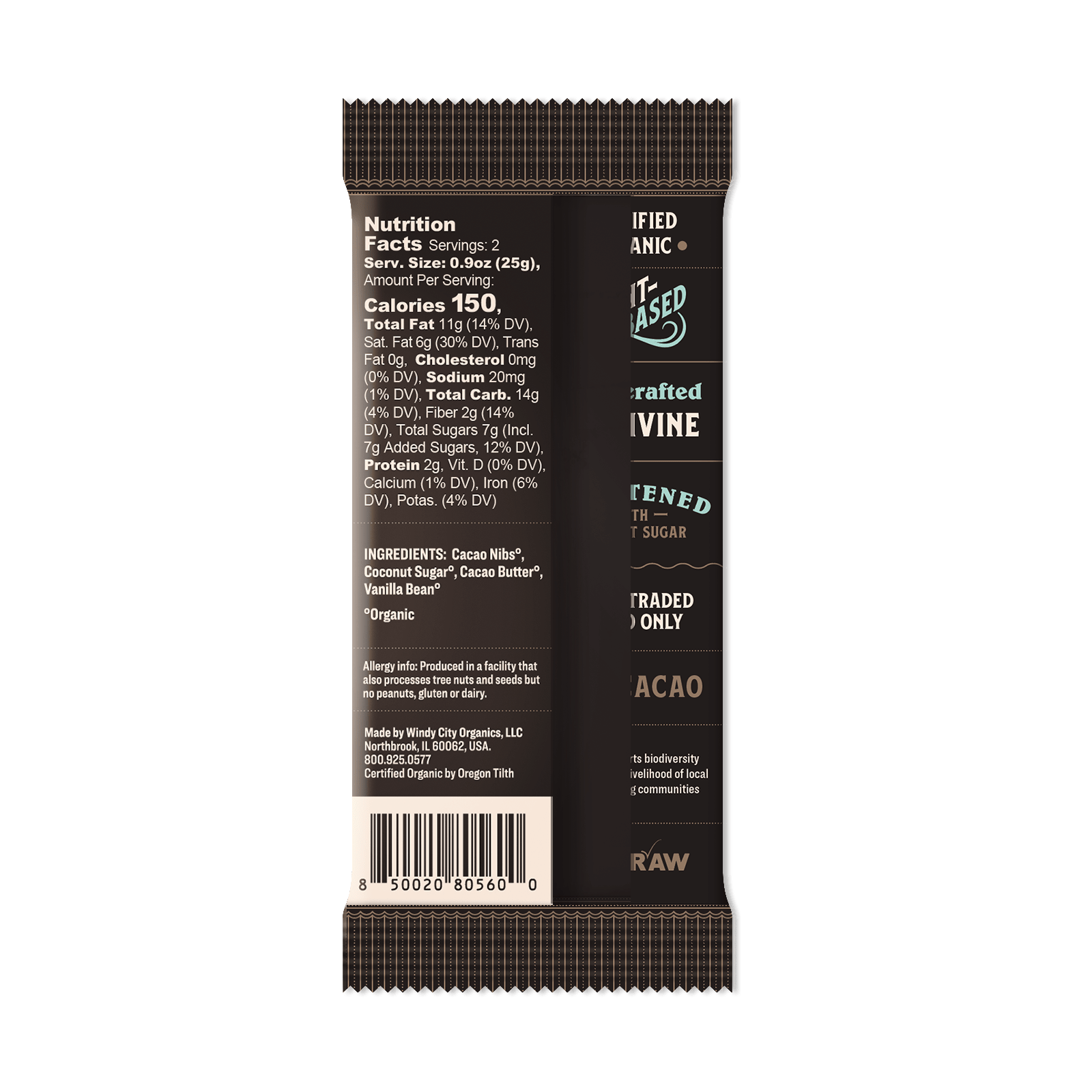 Premium Dark Chocolate Bar with Vanilla Bean - 70% Cacao - Vegan America