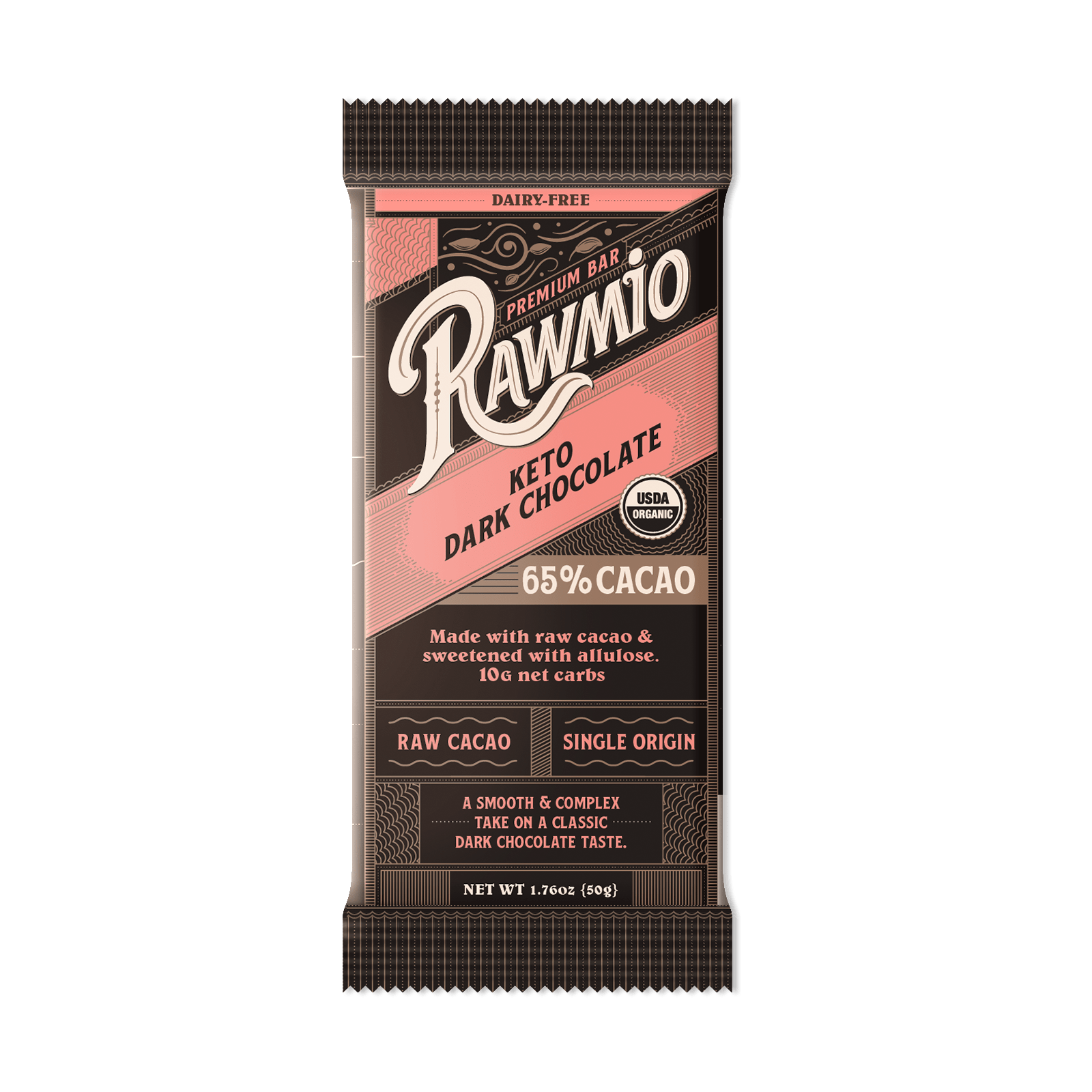 Premium Keto Chocolate Bar - 65% Cacao - Vegan America