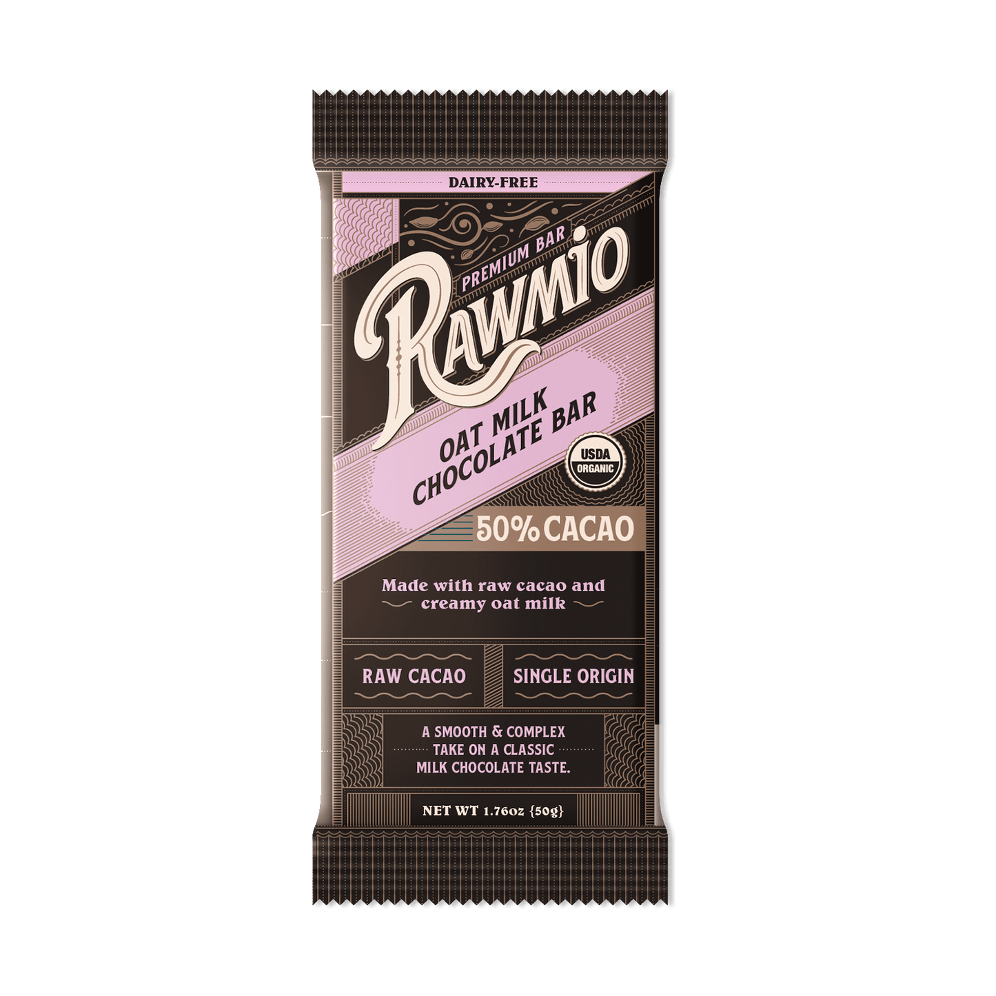 Premium Oat Milk Chocolate Bar - 50% Cacao - Vegan America