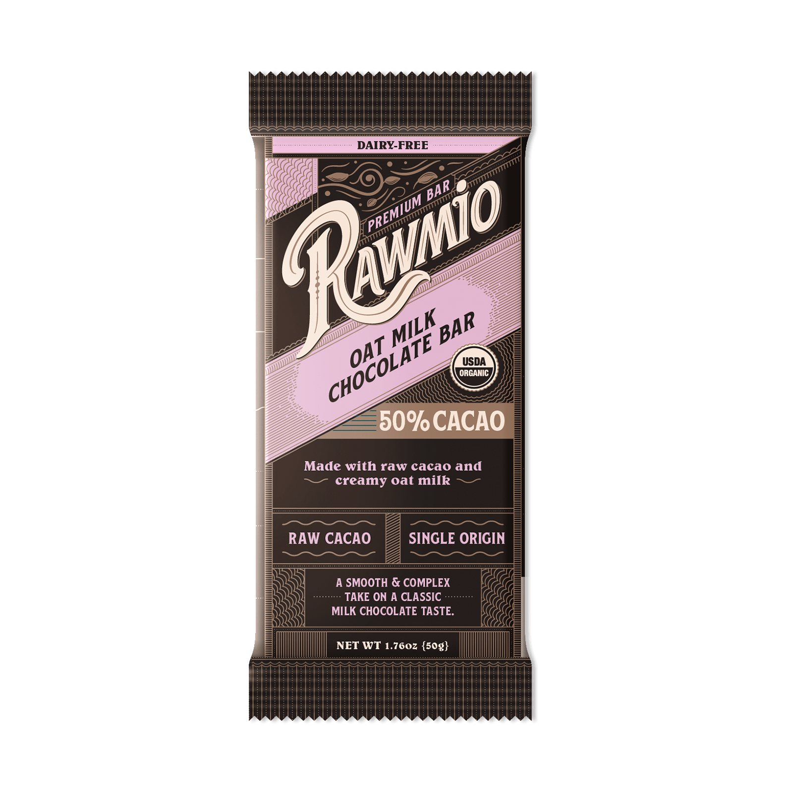 Premium Oat Milk Chocolate Bar - 50% Cacao - Vegan America