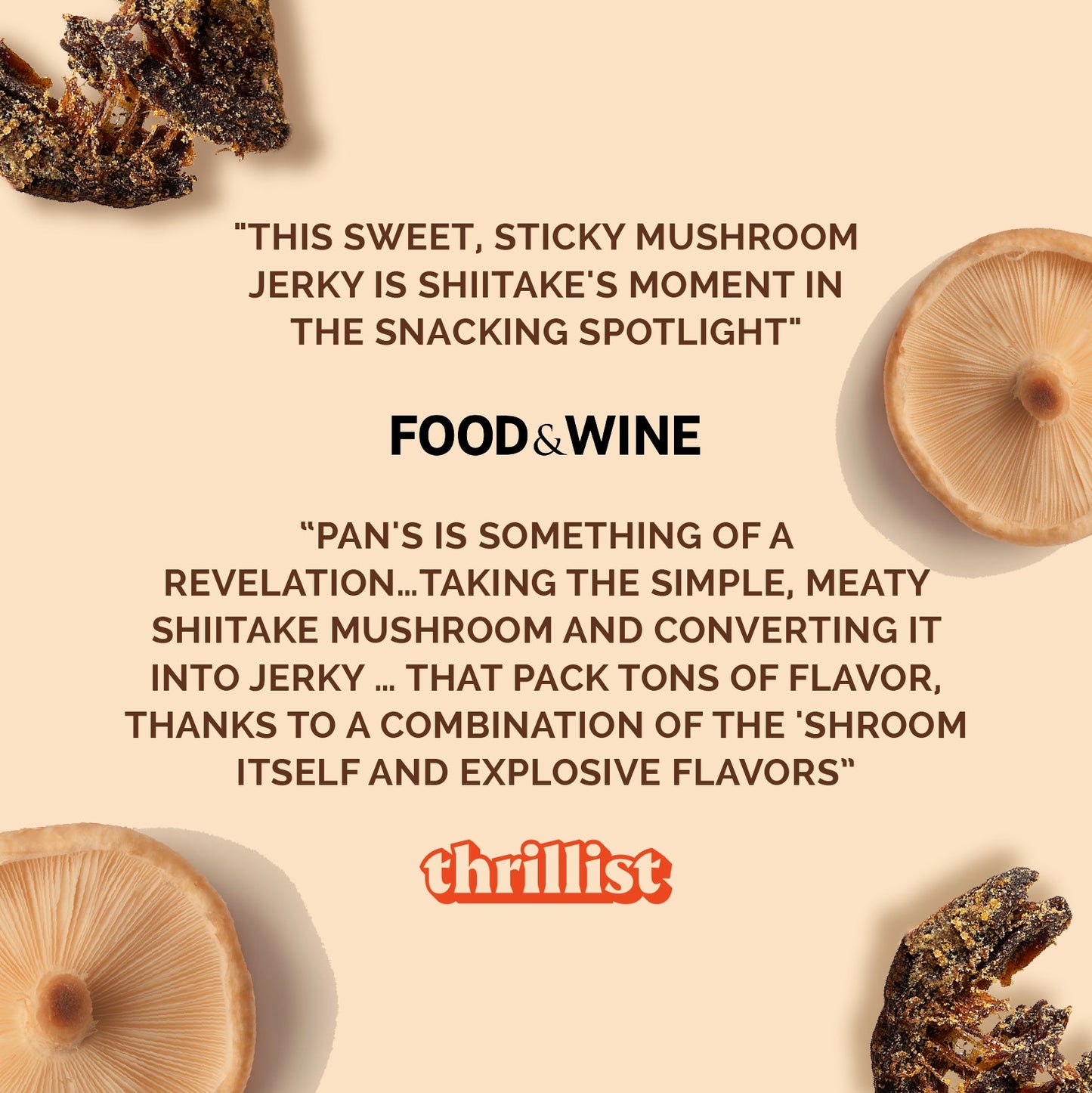 Salt & Pepper Mushroom Jerky - Vegan America