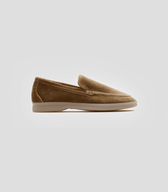 Vegan Velvet Loafer Taupe - Vegan America