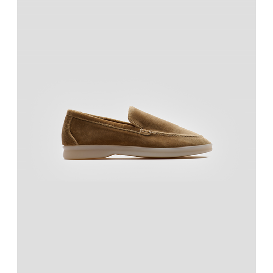 Vegan Velvet Loafer Taupe