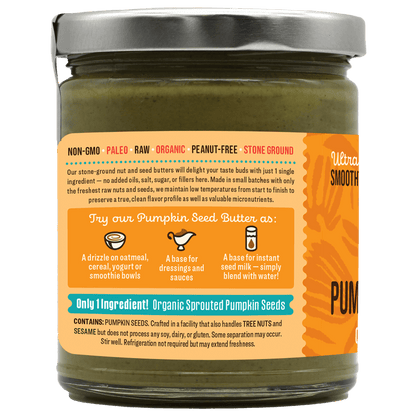Organic Sprouted Pumpkin Seed Butter, 16oz - Vegan America