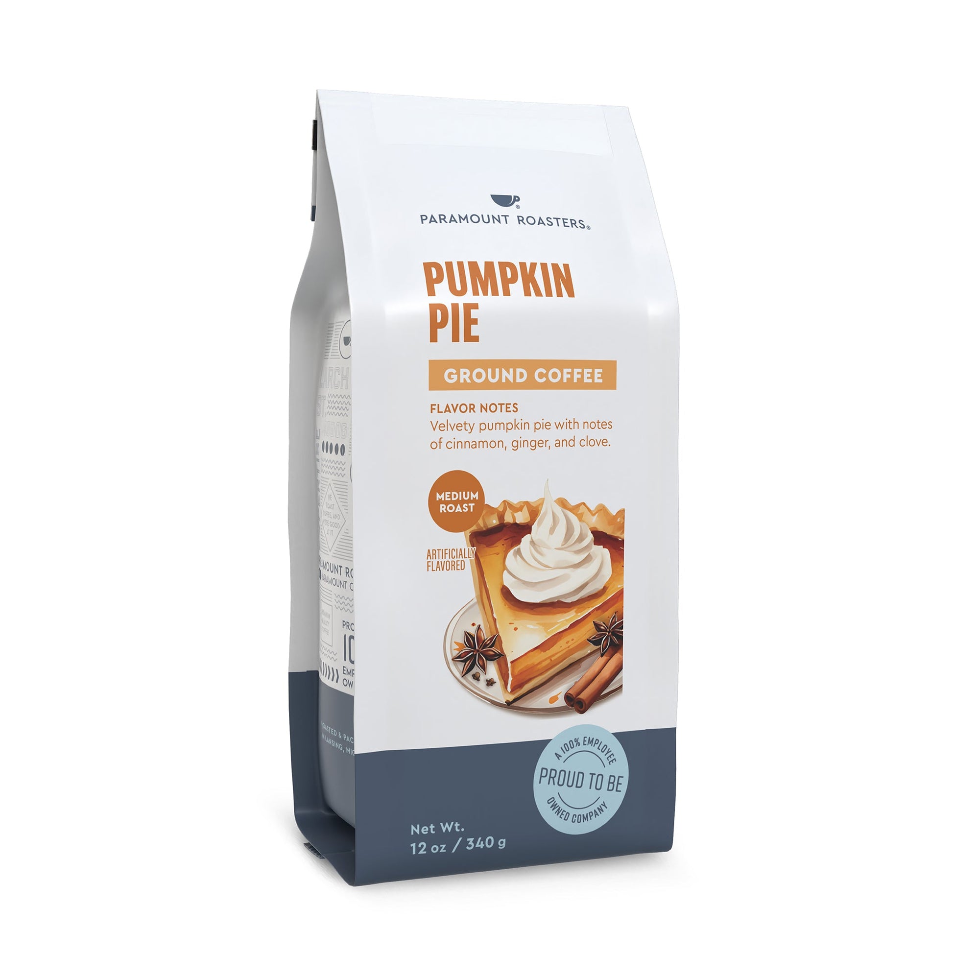 Pumpkin Pie 12oz Flavored Ground Coffee - Vegan America