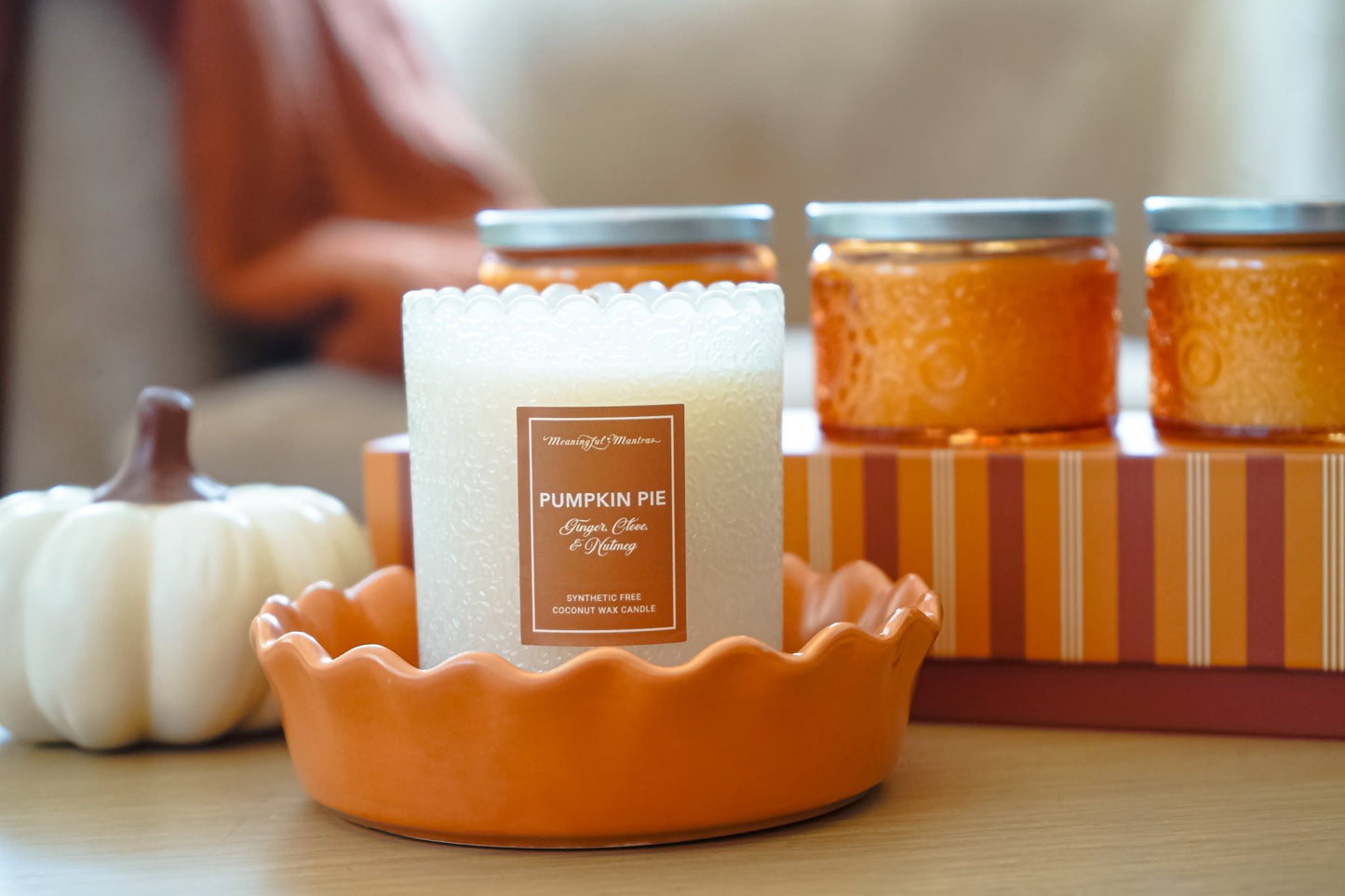 Pumpkin Pie Natural Candle 8oz Kaia Collection - Vegan America