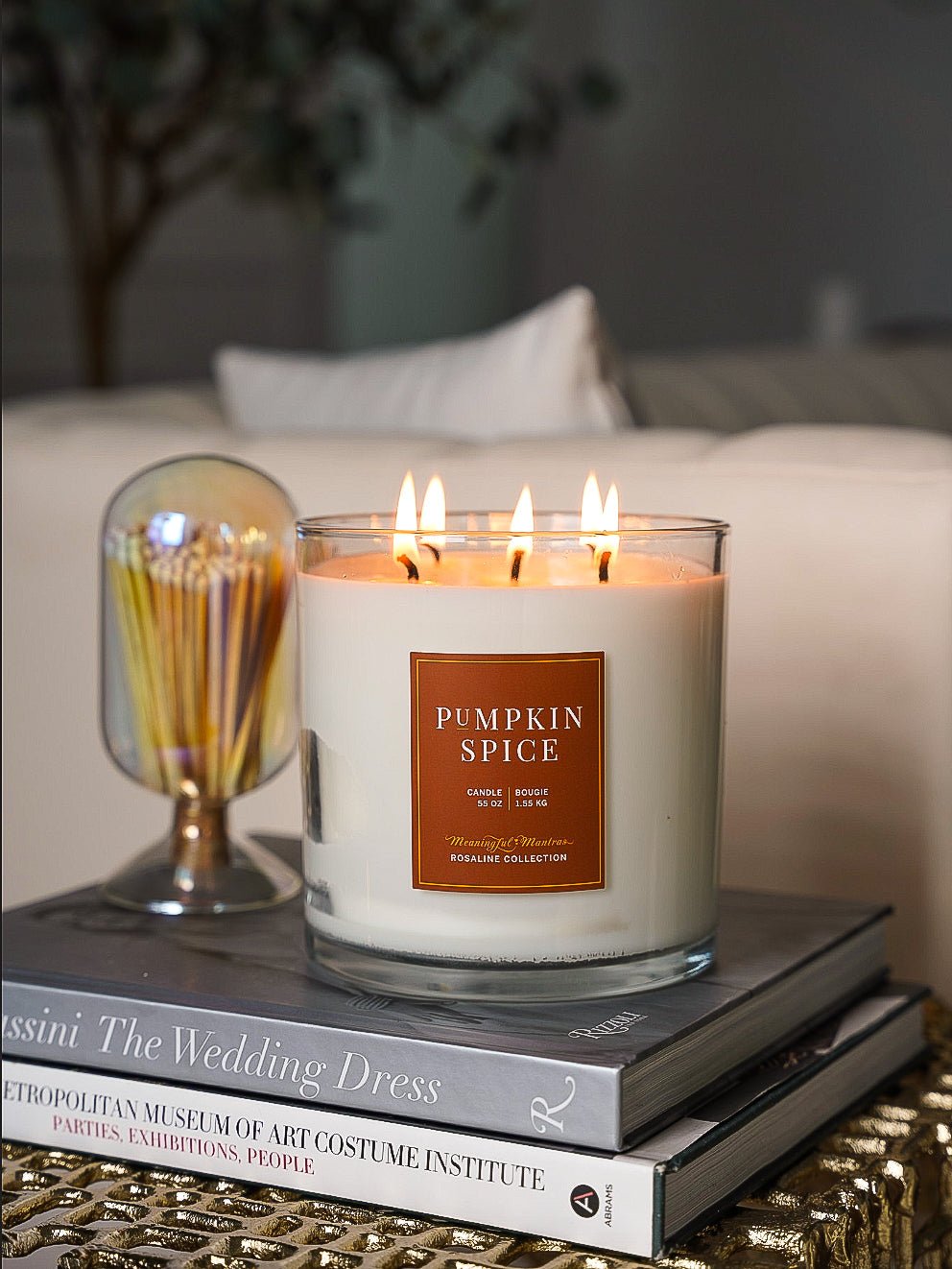 Pumpkin Spice Natural Candle 55oz Rosaline Collection - Vegan America