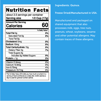 Freeze Dried Quince - Vegan America