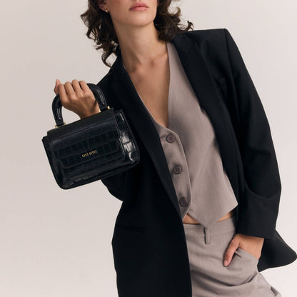 Reader Satchel - Noir + Gold