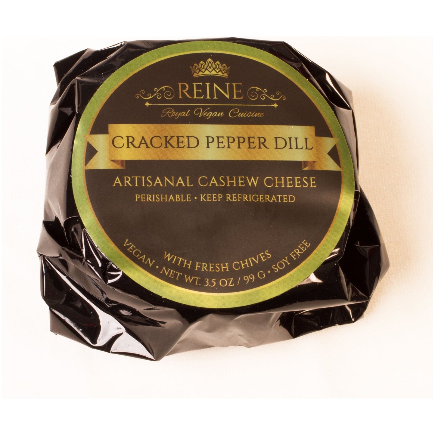 Reine Artisan Vegan Cheese - Cracked Pepper Dill, 3.5oz