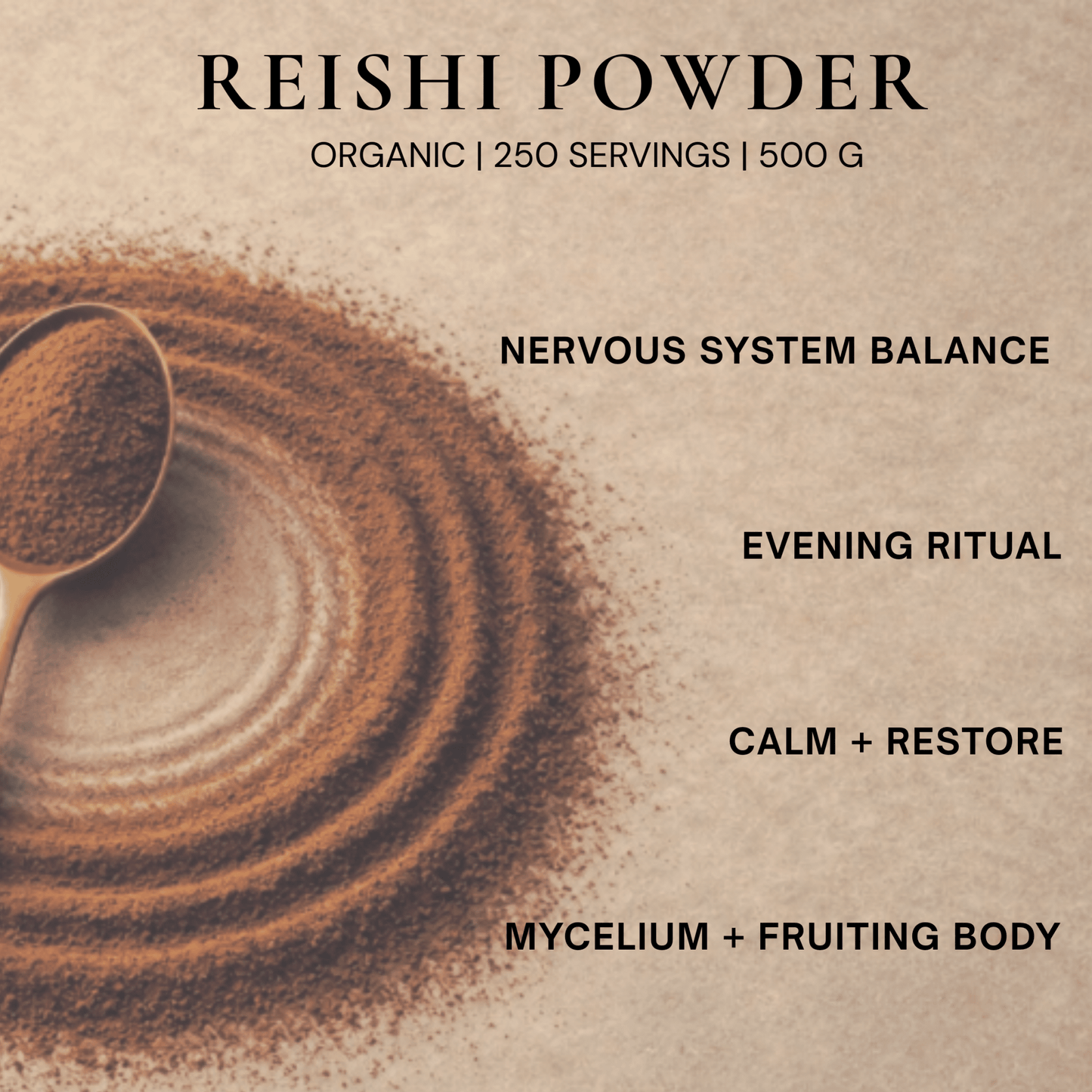 Organic Reishi Mushroom Powder — Foodservice 500g - Vegan America