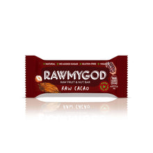 RAWMYGOD Cacao Raw Fruit & Nut Bar, Box of 16