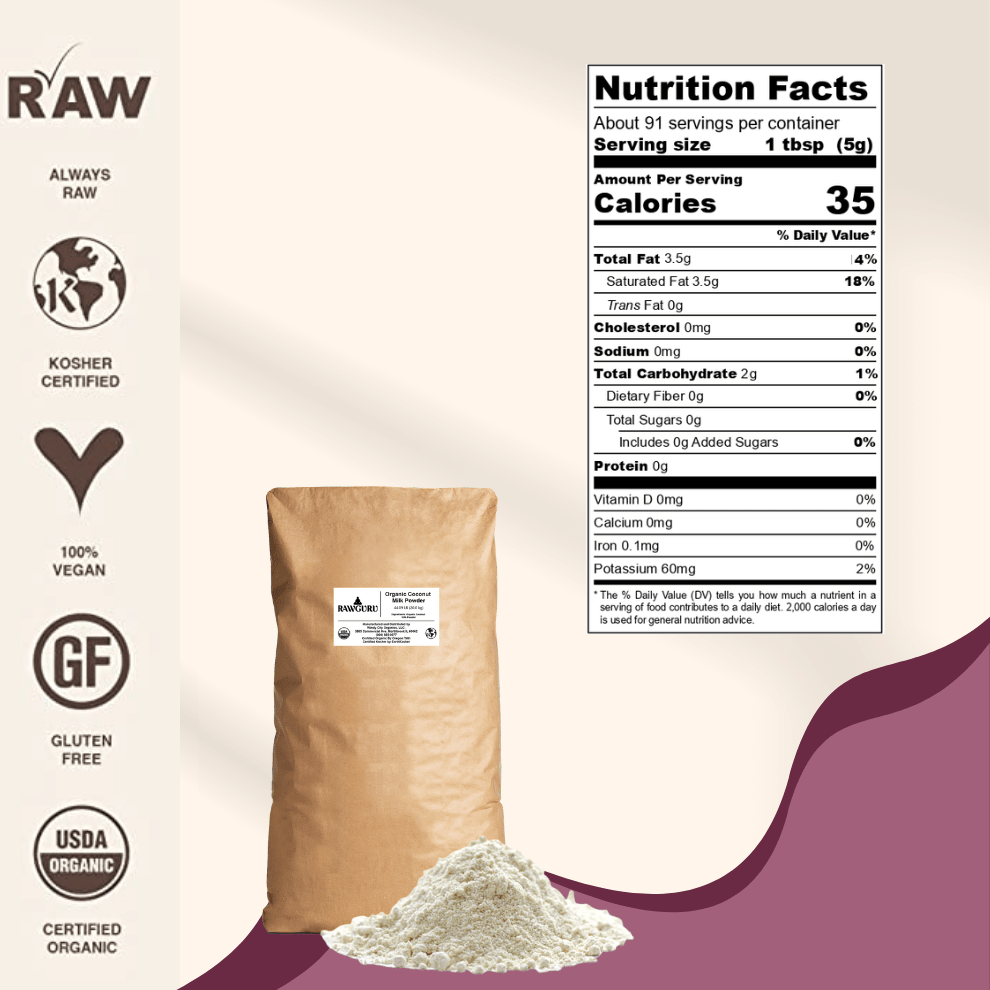 Organic Coconut Milk Powder - 44LB - Vegan America