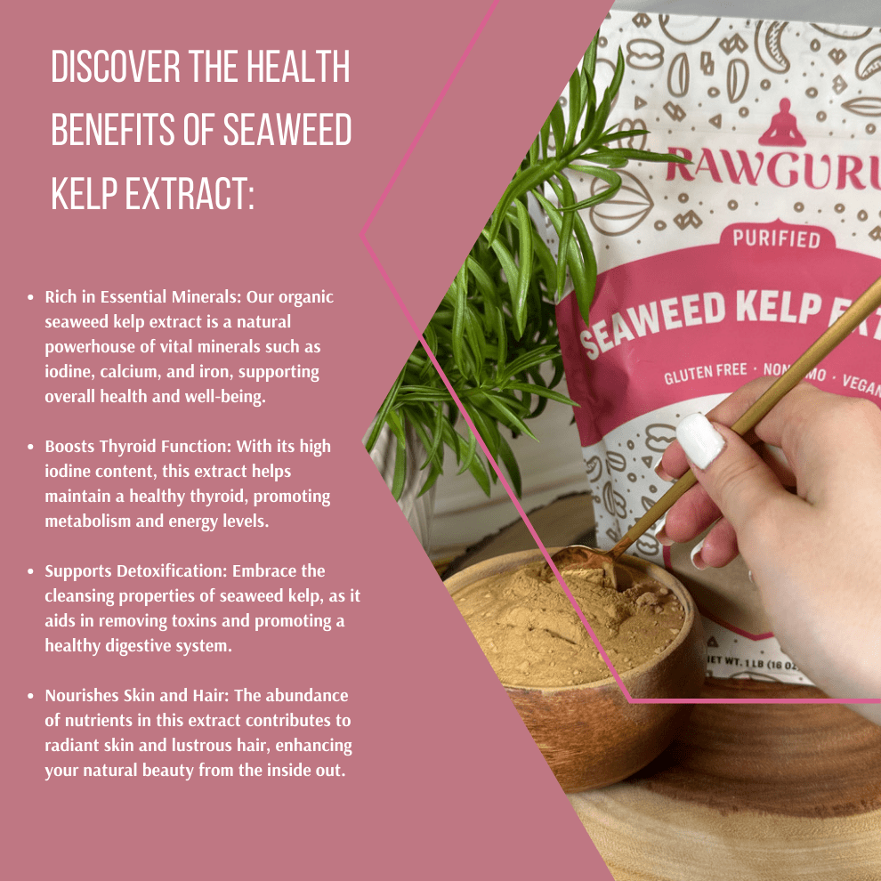 RawGuru Pure Seaweed Kelp Extract - 16oz - Vegan America