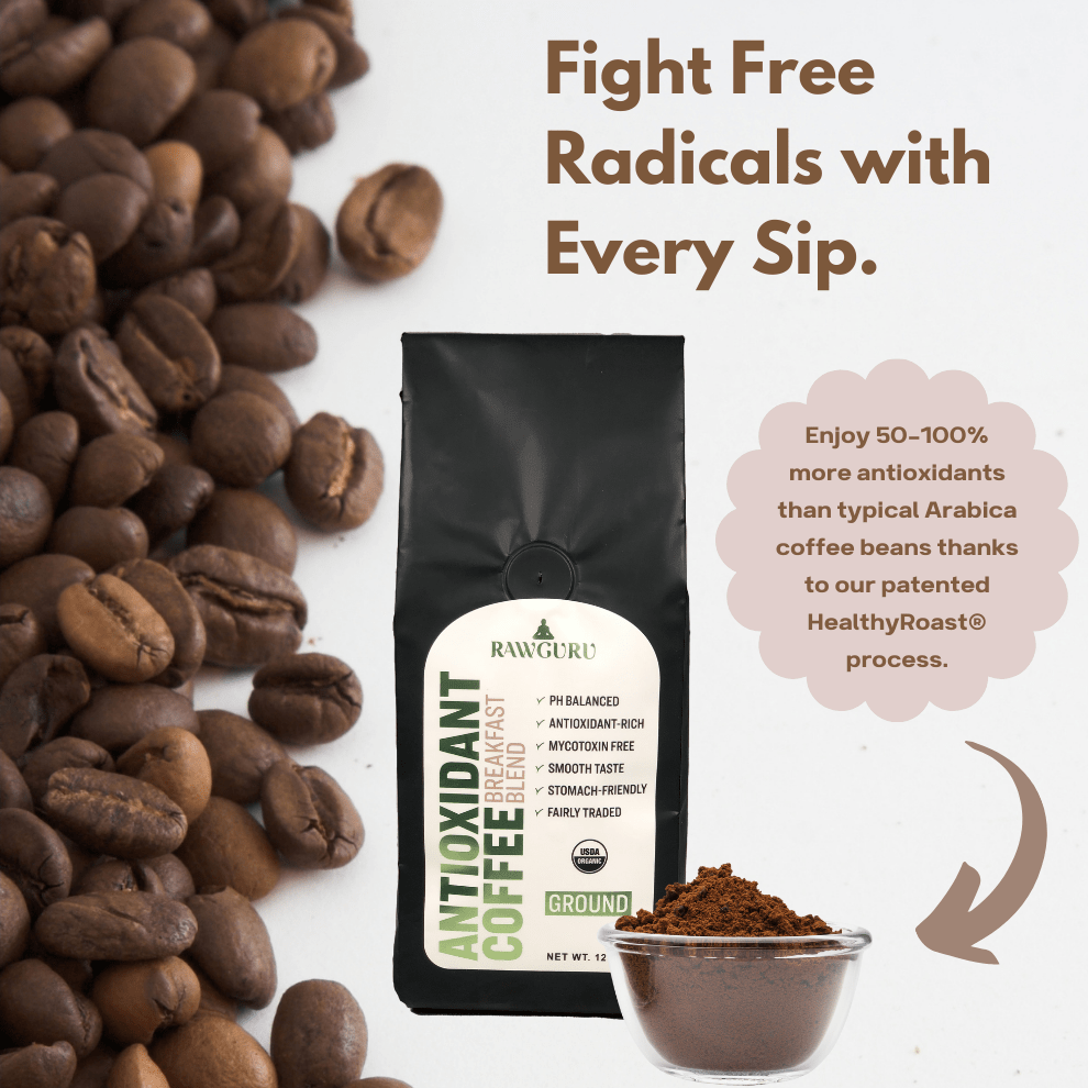 Organic Antioxidant Coffee Breakfast Blend | 12oz - Vegan America