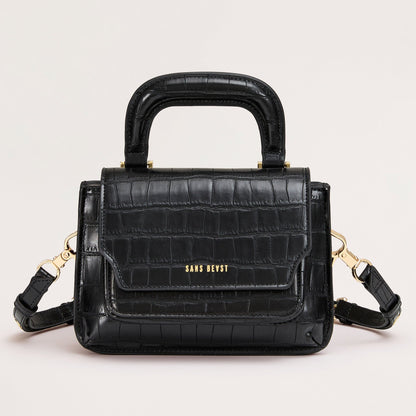 Reader Satchel - Noir + Gold